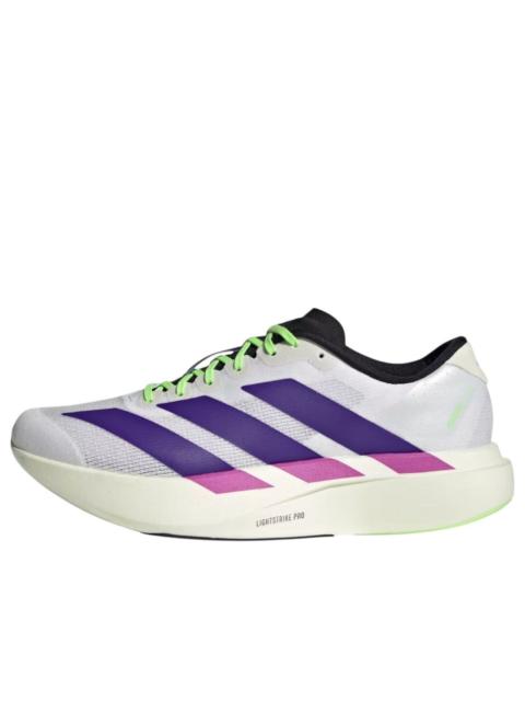 adidas Adizero Evo SL 'White Collegiate Purple Lime Burst' JS4495
