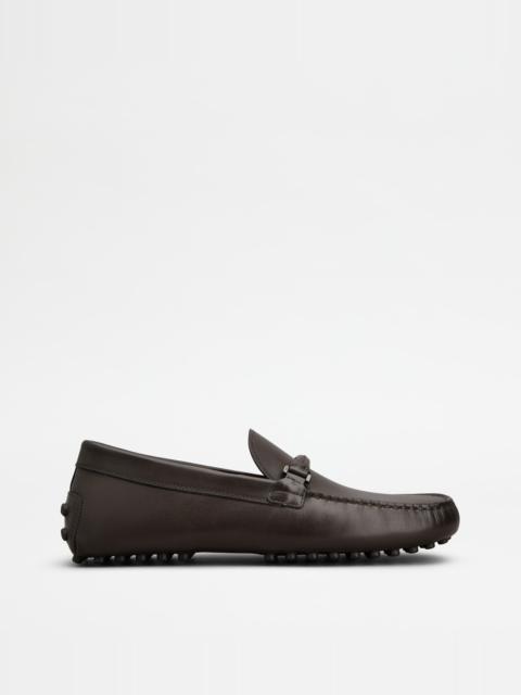 GOMMINO LOAFERS IN LEATHER - BROWN