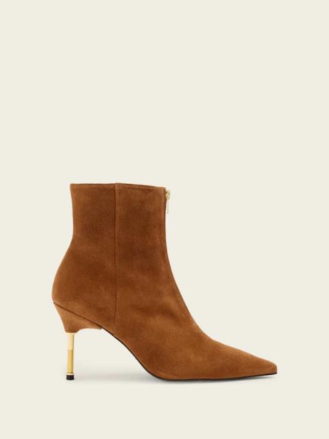 NATASHA POINTED ZIP UP SUEDE BOOTS