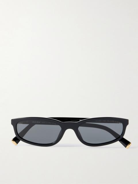 Oval-frame Acetate Sunglasses
