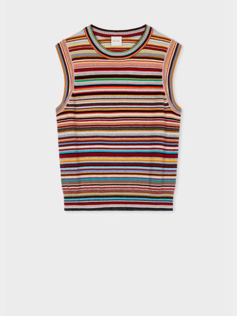 Women's 'Signature Stripe' Knitted Vest