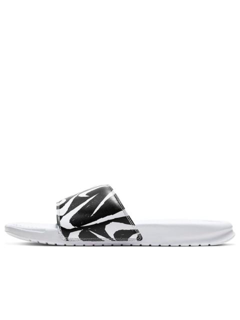Nike Benassi JDI Print Slide 'White Black Swoosh' 631261-106