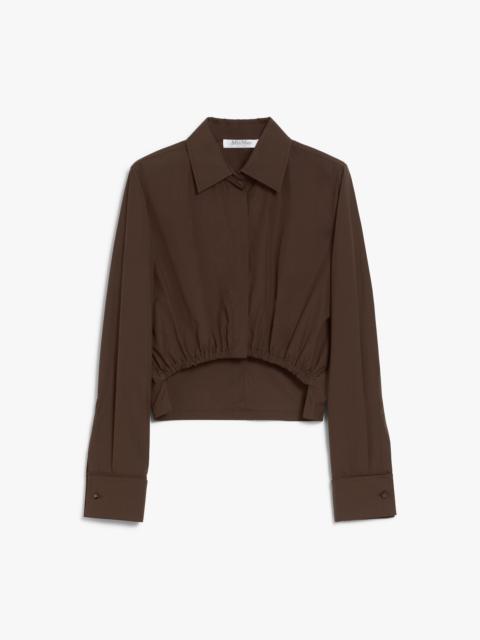 ANGIO Cropped poplin shirt