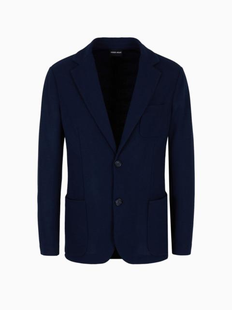Upton Line single-breasted jacket in silk and cotton