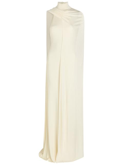 The New Arrivals Ilkyaz Ozel Umay Cape-effect Stretch-jersey Gown