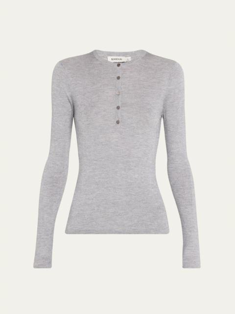 Giorgia Silk and Cashmere Henley Top