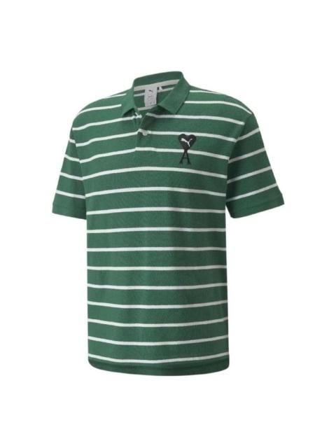 PUMA X Ami  Short Sleeve Polo Shirt 'Green' 534067-96