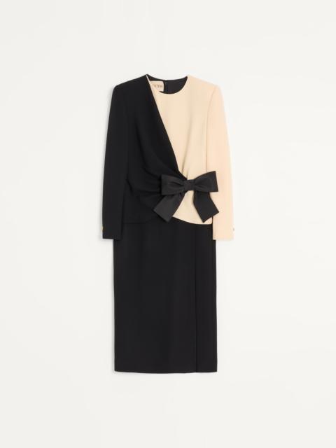 WOOL CREPE MIDI DRESS