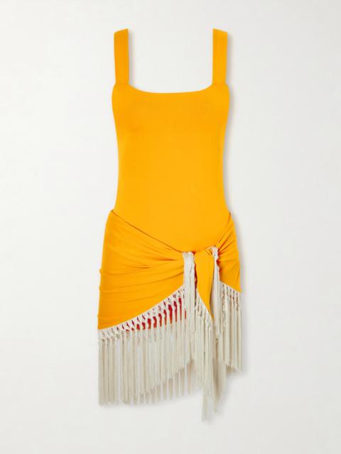 Mini Lido Swimsuit And Fringed Pareo Set