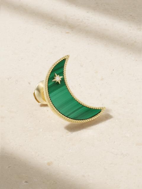 9-karat Gold, Malachite And Diamond Single Earring