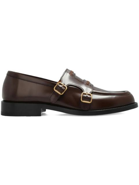 Marni Double Buckle Leather Moccasin Henne (Women's)