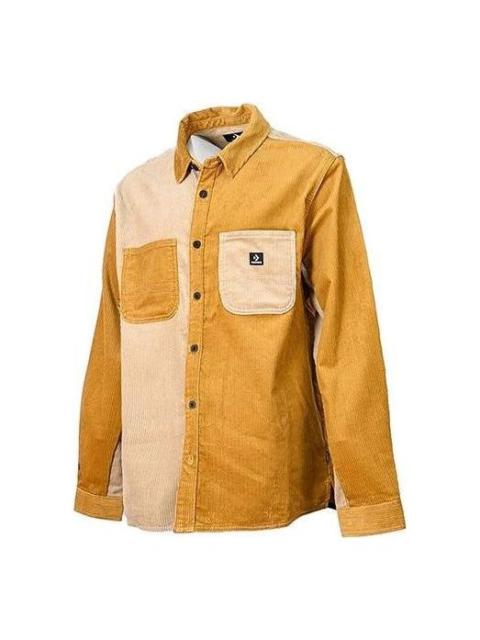 Converse Colorblock Corduroy Shirt 'Brown Tan' 10023519-A03