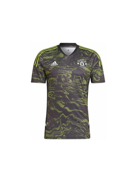 adidas Manchester United Condivo 22 Training Jersey Semi Solar Slime/Black