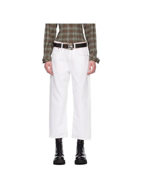 SSENSE Exclusive White Loose X BF Jeans
