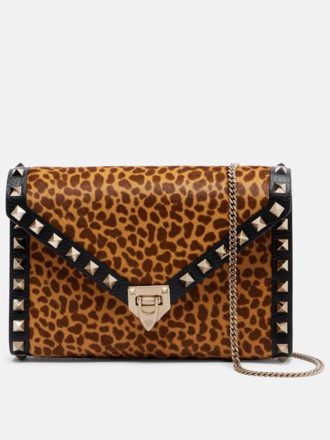 Rockstud Mini calf hair crossbody bag