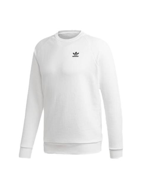 adidas originals Casual Sports Pullover Round Neck White ED6208