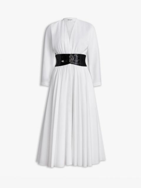 POPLIN CROSS BELT DRESS