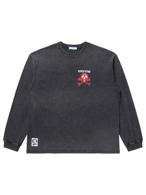 DAMAGED COTTON LS T-SHIRT ICECREAM