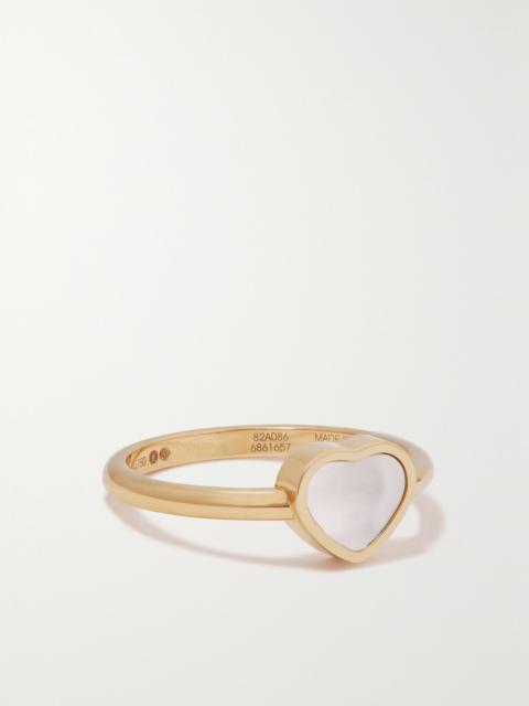 My Happy Hearts 18-karat rose gold mother-of-pearl ring Gold