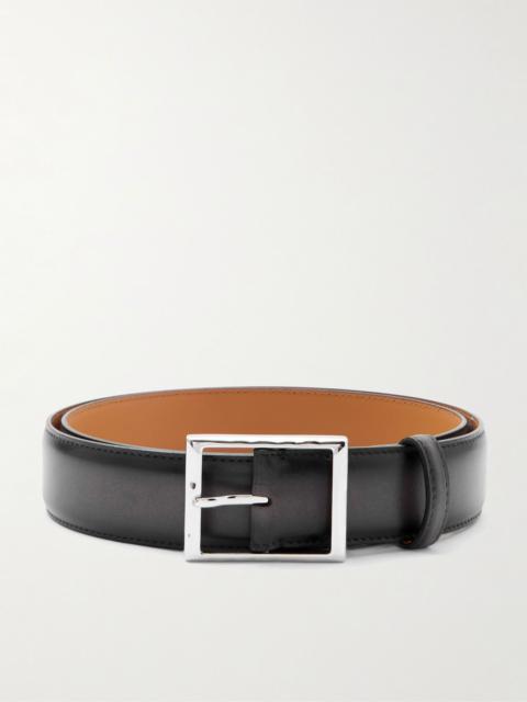 3.5cm Venezia Leather Belt Black