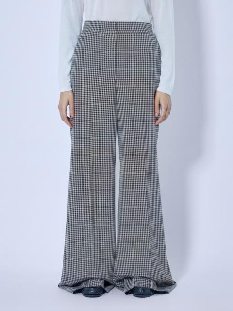 Houndstooth Wide-Leg Trousers
