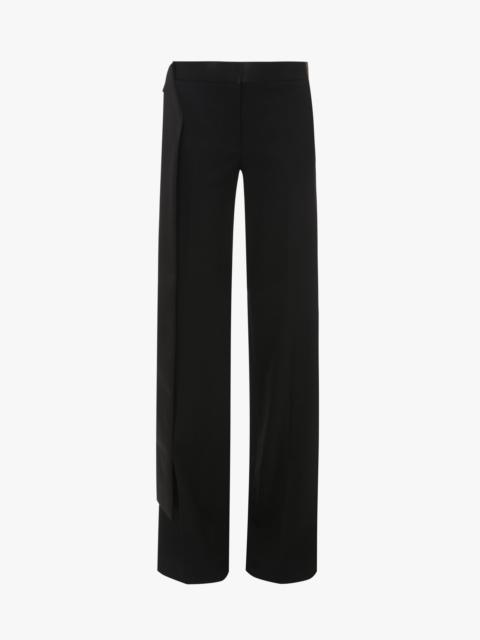 Satin Waistband Trouser In Black
