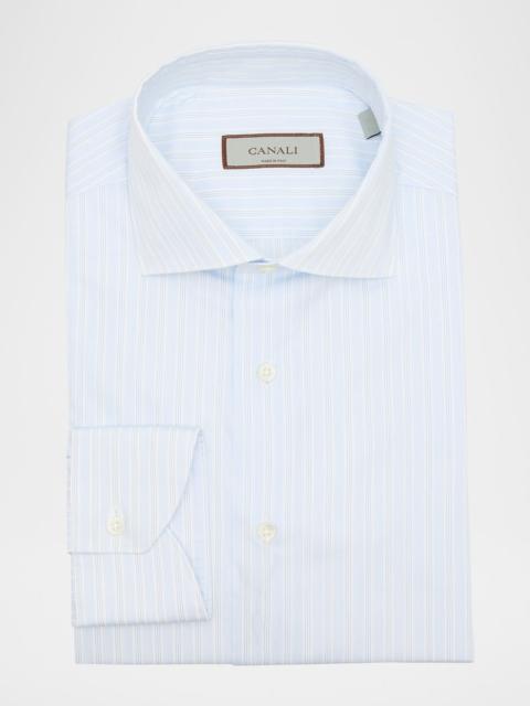 Men's Triple Fine-Stripe Cotton Dress Shirt