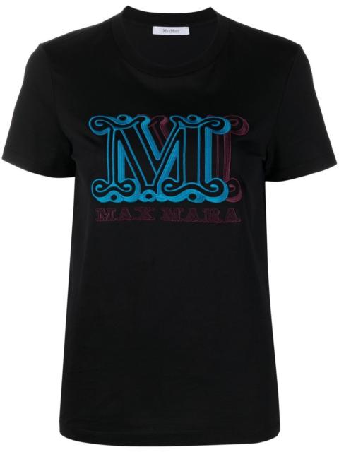 logo-embroidered cotton T-shirt