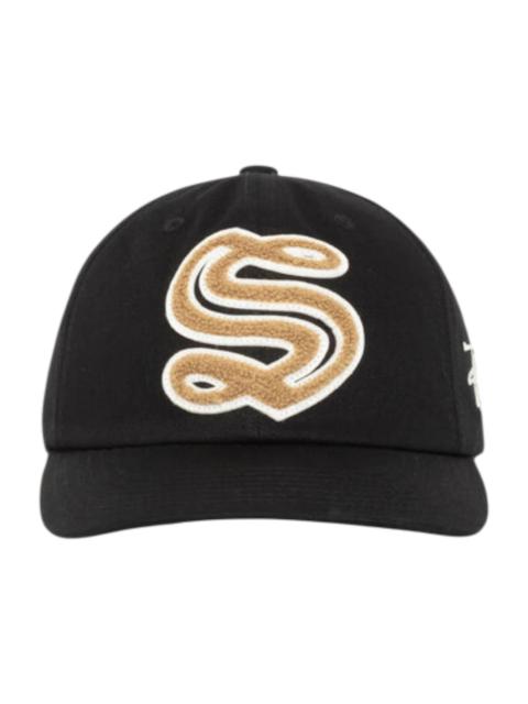 Stussy Mid-Depth Chenille S Cap Black