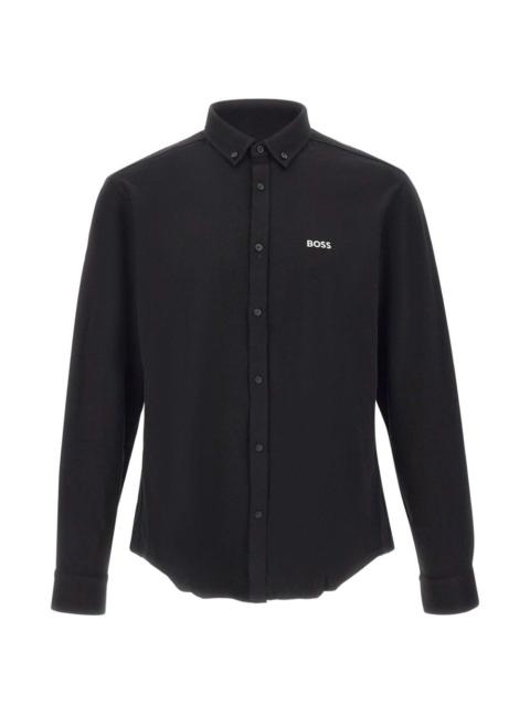 logo button-down shirt