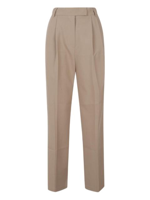 pleated suit trousers