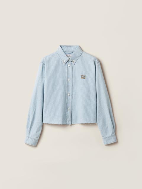 Striped chambray shirt