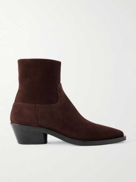 Suede ankle boots Chocolate