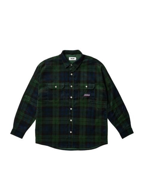 DROP SHOULDER CORD SHIRT TARTAN