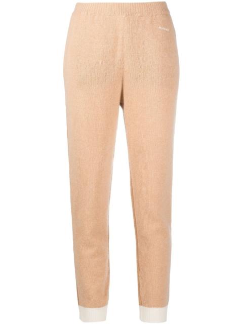 ribbed-knit cashmere trousers