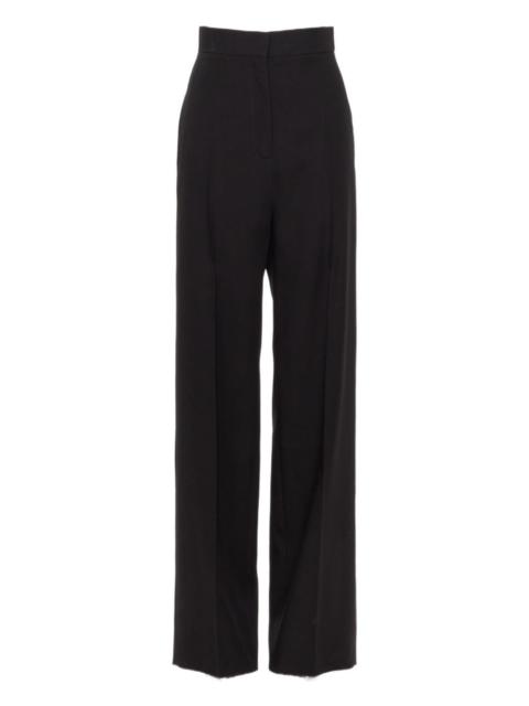 high-waisted wool trousers