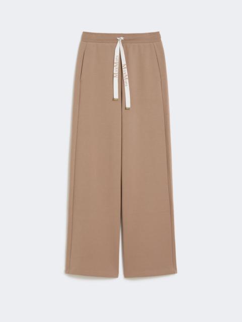 Wide-fit jersey trousers - CAMEL
