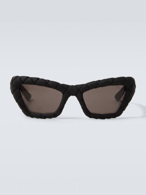 Intrecciato rectangular sunglasses