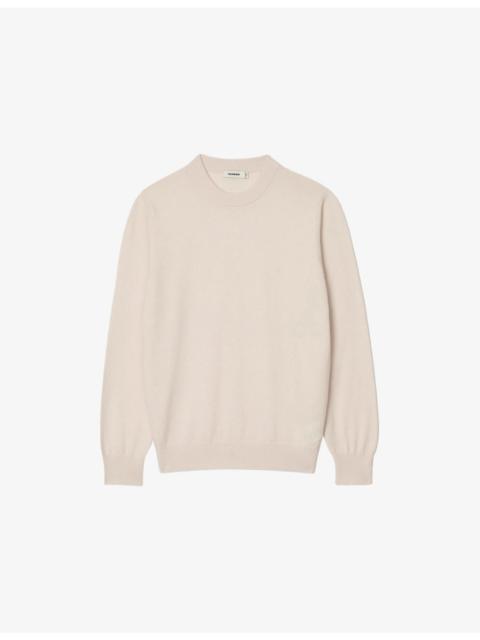 Long-sleeve crewneck cashmere jumper