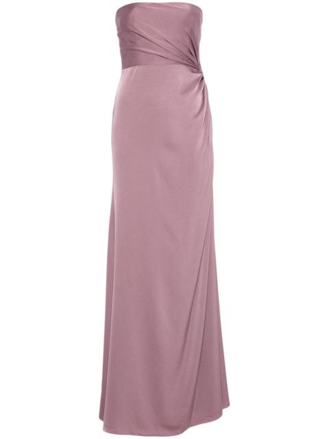 twist-detail satin gown