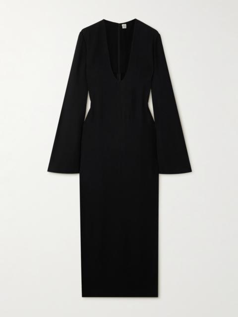 Draped Knitted Maxi Dress