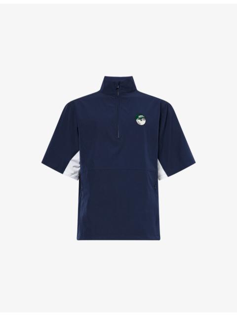 Pine High-Neck Stretch-Woven Windshirt