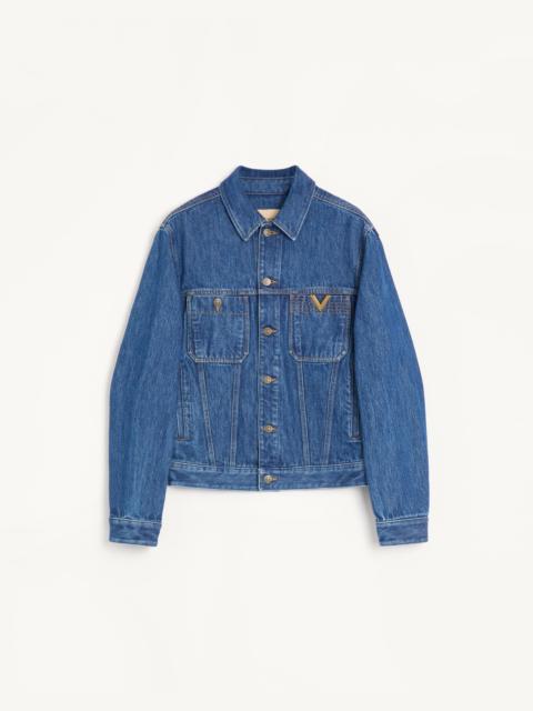 VALENTINO DENIM JACKET WITH VGOLD