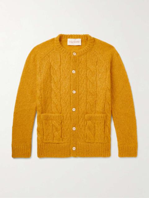Cable-Knit Mohair-Blend Cardigan