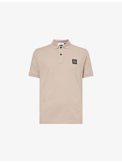 Regular-Fit Logo-Patch Stretch-Cotton Polo Shirt