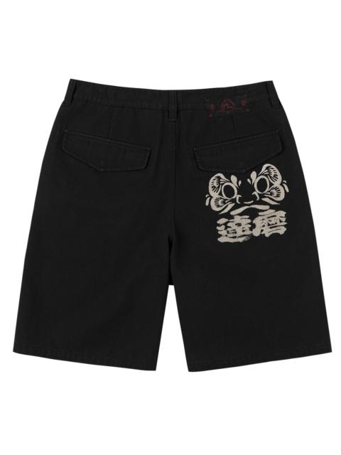 Daruma Print Woven Shorts