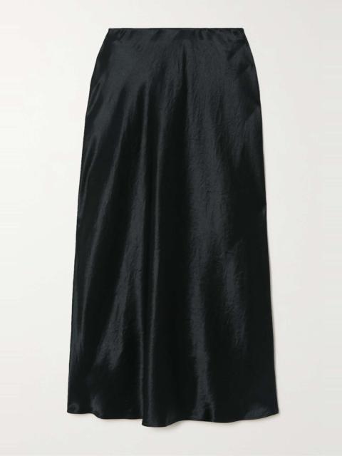 Leisure Alessio satin midi skirt