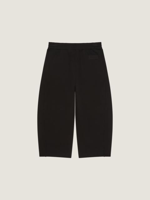 CROPPED JOGGER PANTS IN FLEECE WITH GIVENCHY PATCH