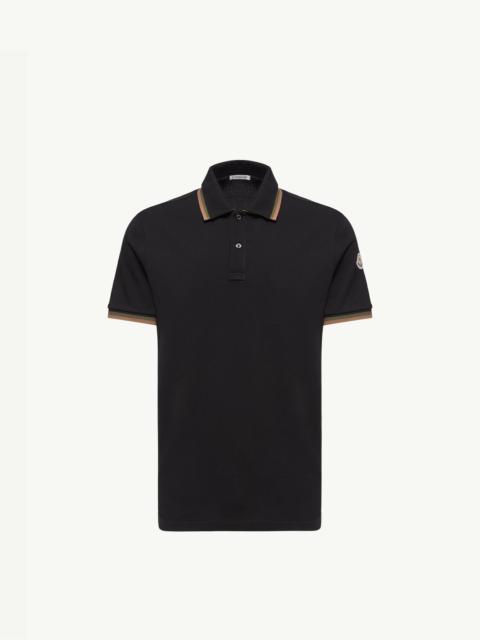 Double Collar Cotton Piquet Polo Shirt