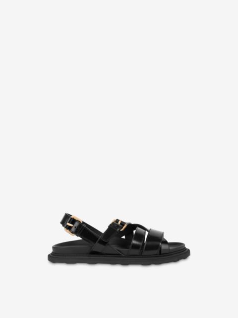 BRUSHED CALFSKIN SANDALS